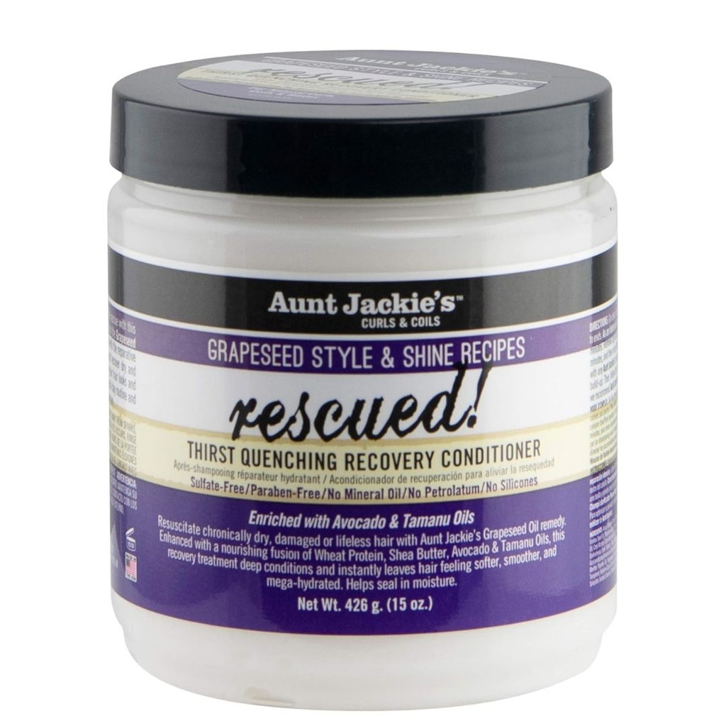 Aunt Jackie's Grapeseed Rescued! Thirst Quenching Recovery Acondicionador 426g