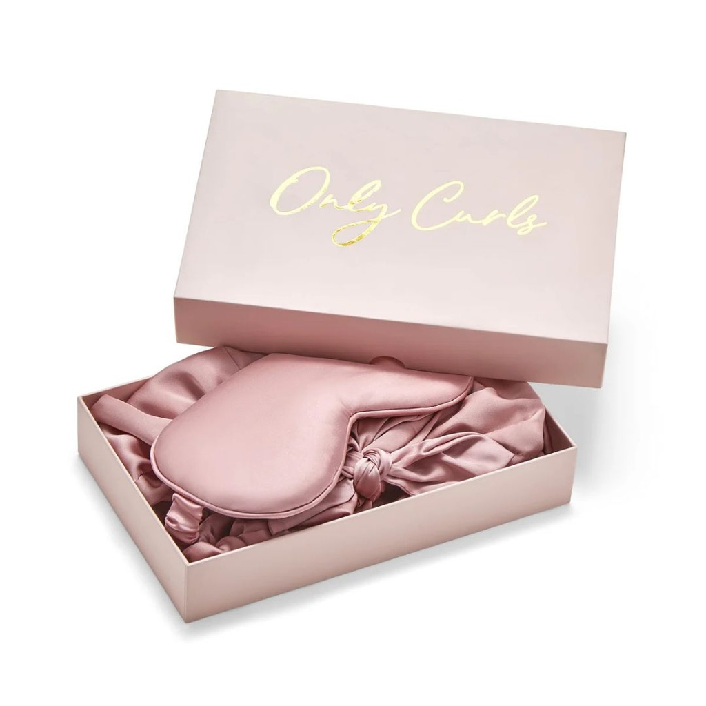 Only Curls Satin Lined Hair Turban & Sleep Mask Set